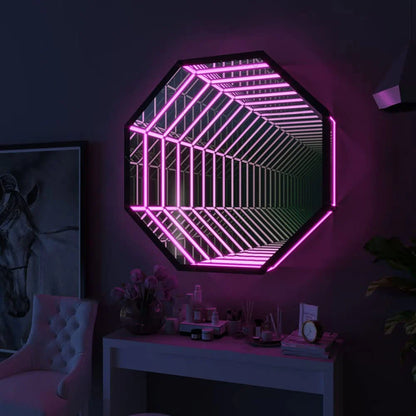 3D Octagonal Infinity Mirror Light Portal