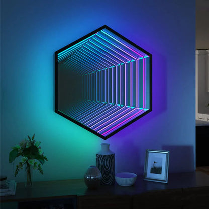 3D Octagonal Infinity Mirror Light Portal