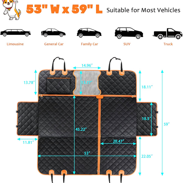 6-in-1 Multifunctional Dog Car Seat Cover