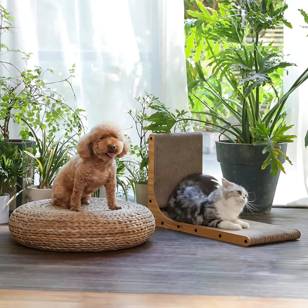 Durable L-Shaped Cat Scratching Board