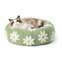 Round Donut Bed for Indoor Cats and Small Dogs