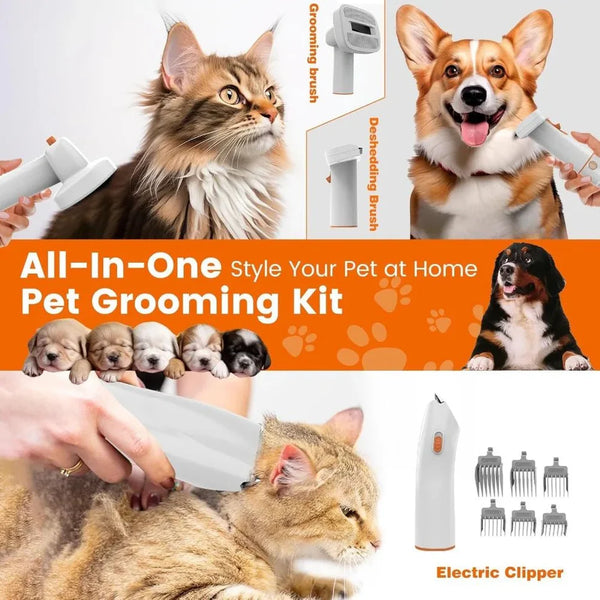 Dog Grooming Vacuum Kit with Clippers